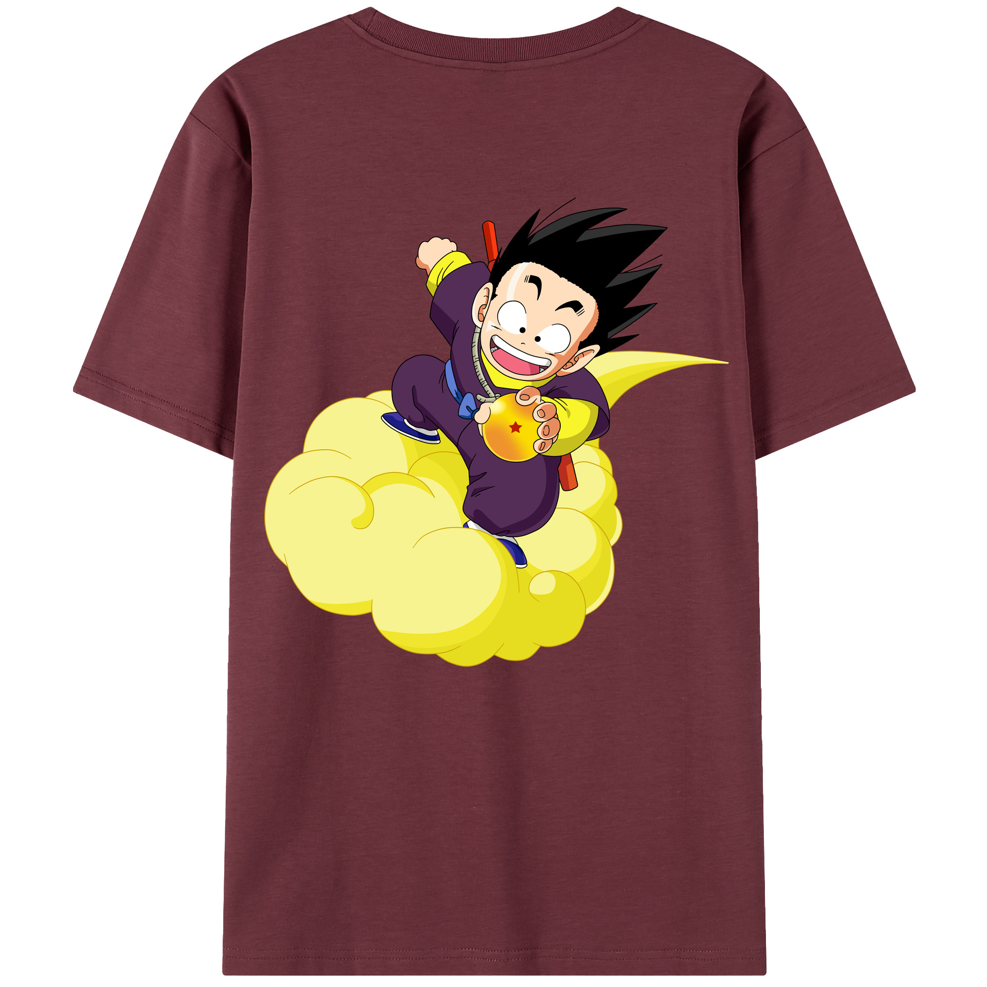 （画像用） ドラゴンボール 孫悟空（そん ごくう）Son Goku カカロット DRAGON BALL Kakarotto 綿100％半袖Tシャツ（背面プリント）